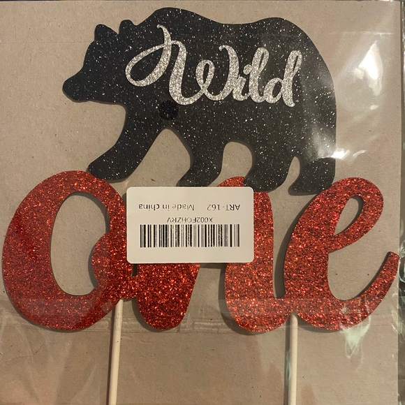 Party Supplies Wild One Birthday Cake Topper Poshmark